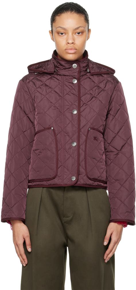 burberry purple quilted jacket|quilted burberry jacket outlet store.